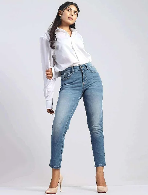 Mid Rise Slim Denim