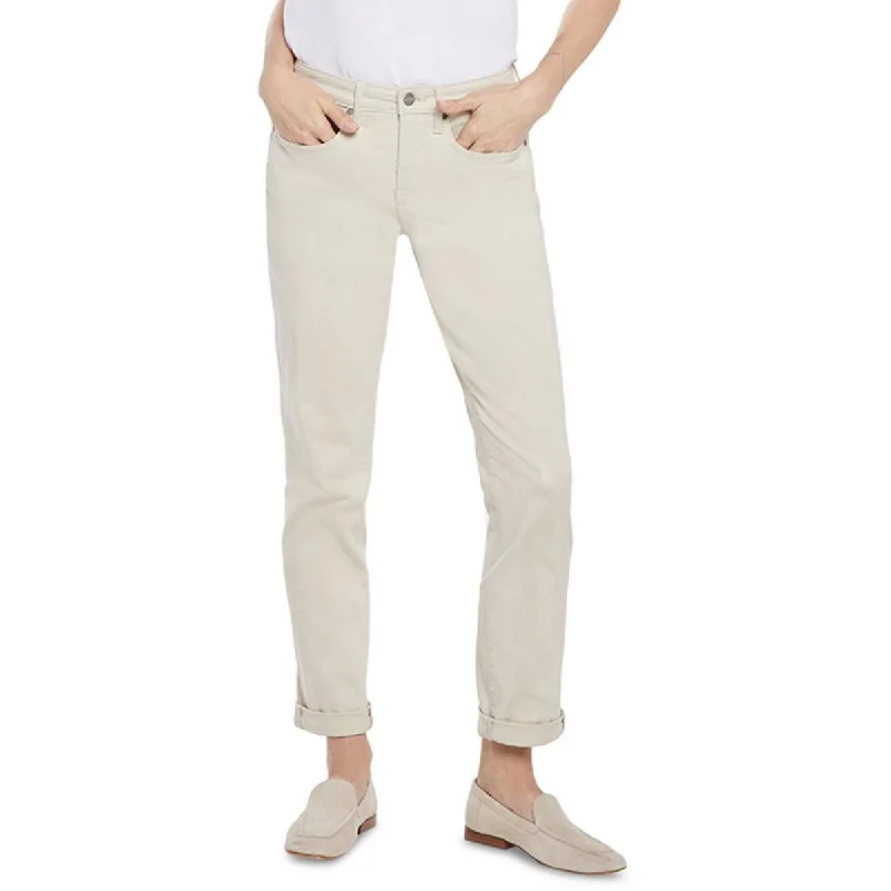 NYDJ Womens Margot Girlfriend High Rise Slimming Straight Leg Jeans