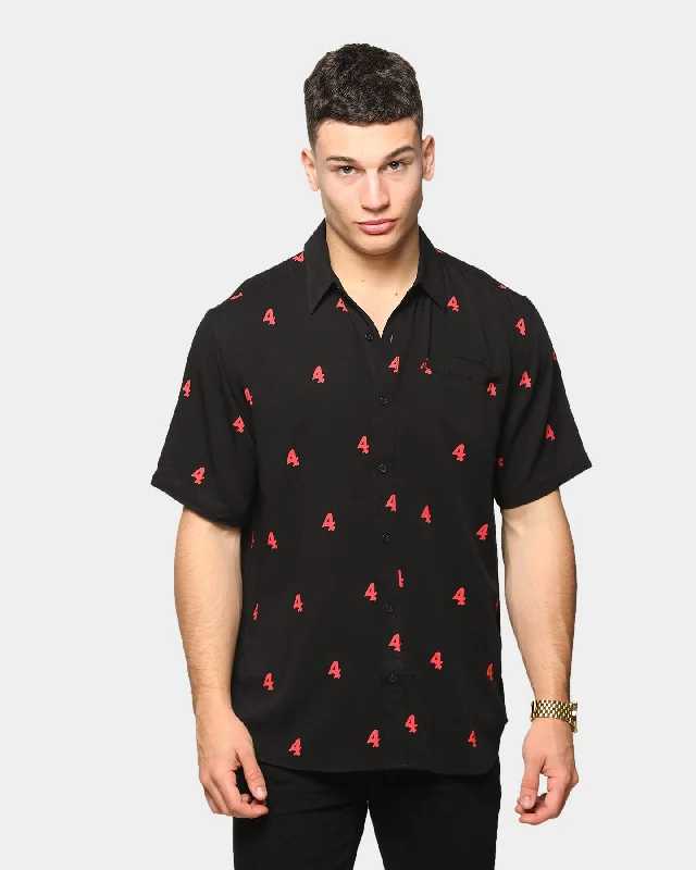 4HUNNID Mini 4 Button Down Shirt Black
