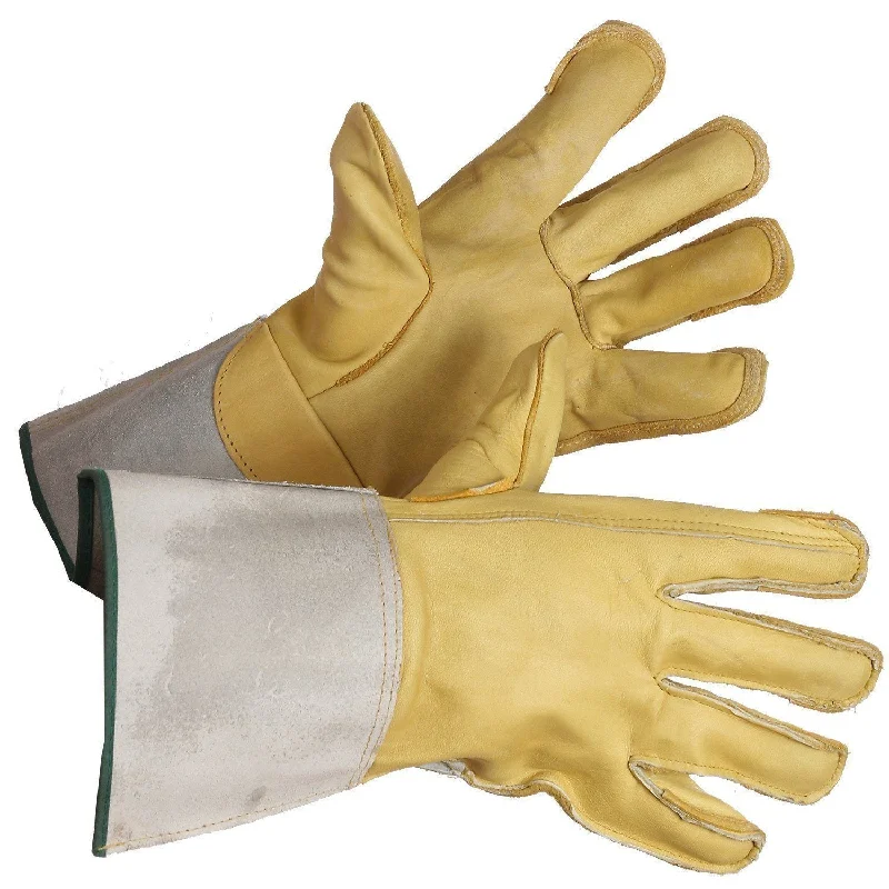Grain Leather Linesman's Gloves, Medium