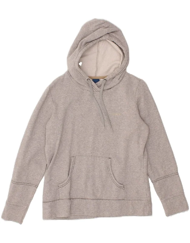 REEBOK Womens Hoodie Jumper UK 14 Medium Grey