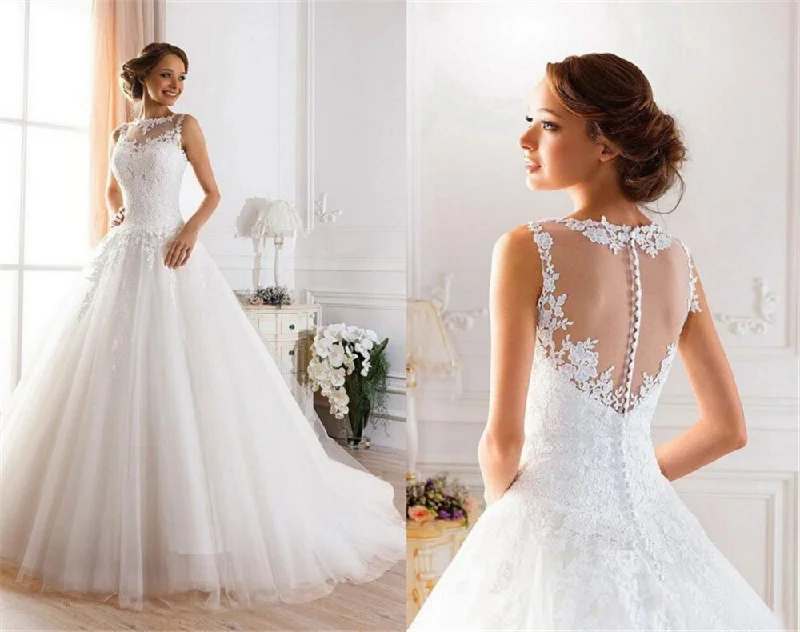 A-Line Wedding Dresses for bride Dress gown Vintage plus size