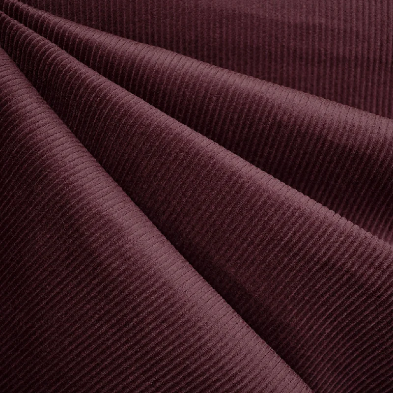 Stretch Mid Wale Corduroy Solid Plum