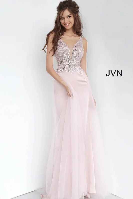 Jovani 02253 Long Formal V Back Prom Dress