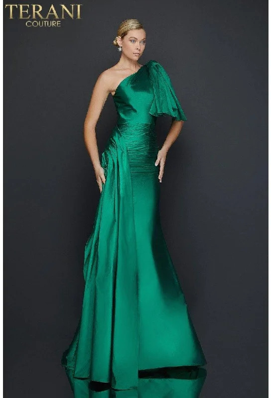 Terani Couture 2011E2044 Long One Shoulder Mermaid Dress