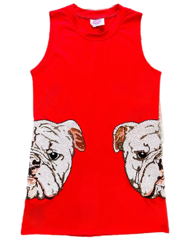 Bulldog Head Tank Dress