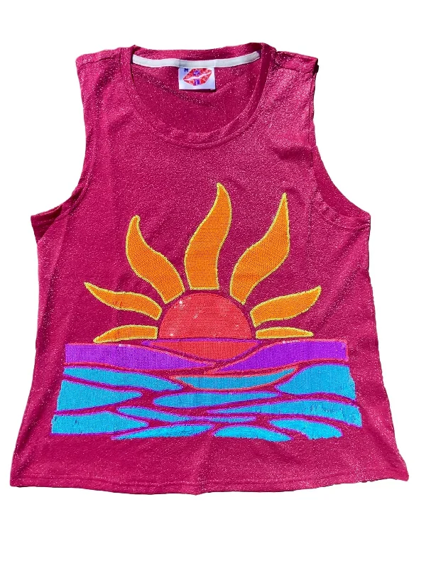 Sparkle Sunset Glitter Tank