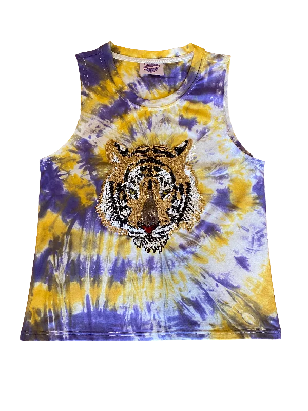 Tie dye tiger tank