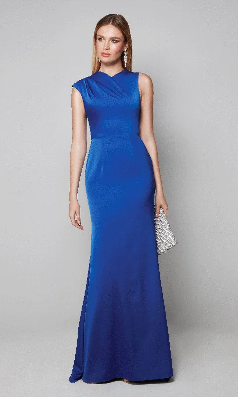 Alyce Paris - Draped V-Neck Evening Dress 27598