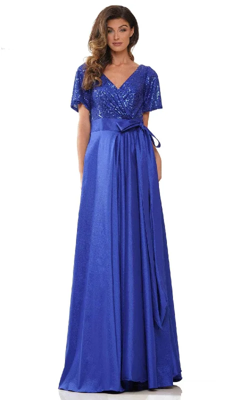 Colors Dress - Sequined Taffeta Formal Gown M316