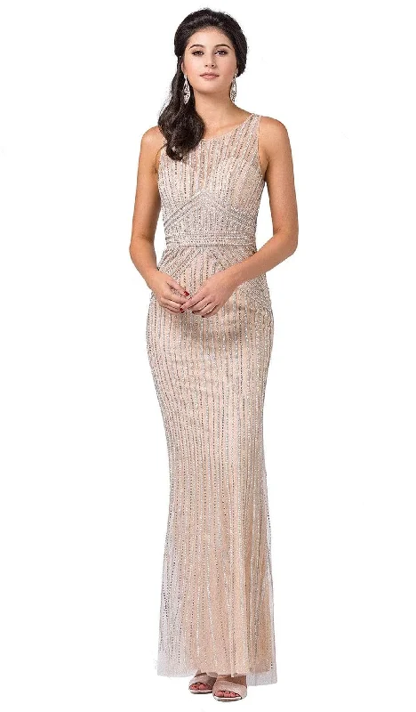 Dancing Queen - Stripe Sheath Evening Dress 2529