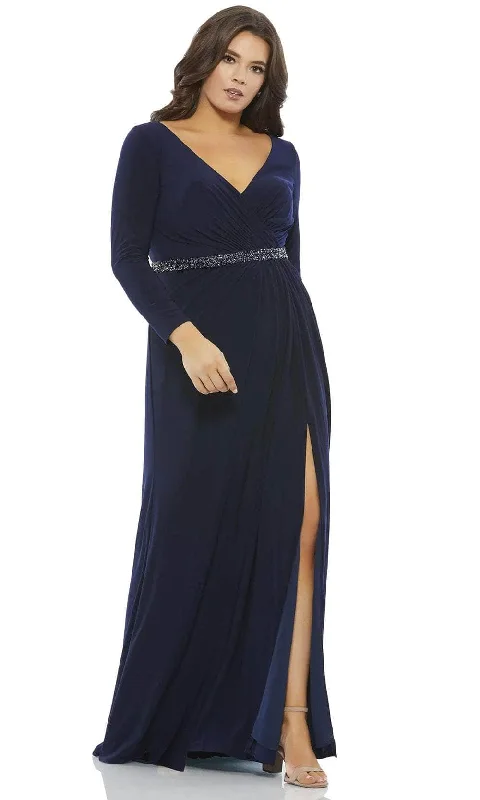 Mac Duggal 67899 - Long Sleeve V-Neck Evening Dress