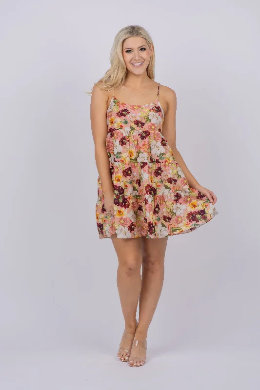 Alice + Olivia Collen Dress in Juniper Floral Rose