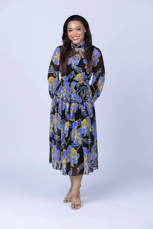 DVF Kent Dress in Outline Floral