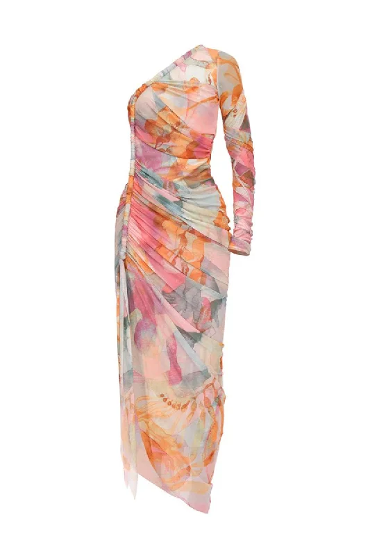 TURI MESH ZULI PRINT MULTICOLOR DRESS