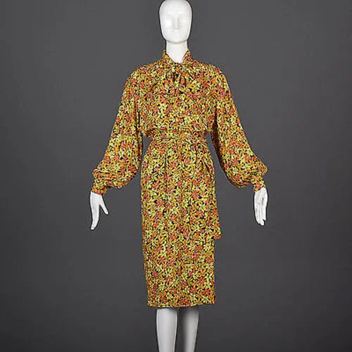 Yves Saint Laurent Rive Gauche Silk Separates in a Daisy Print