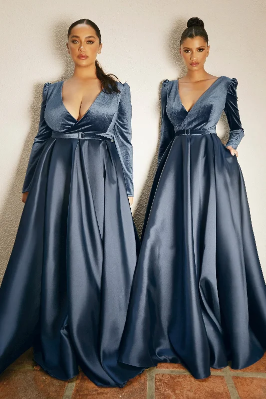 Captivating Velvet and Mikado Gown for Unforgettable Occasions by Cinderella Divine