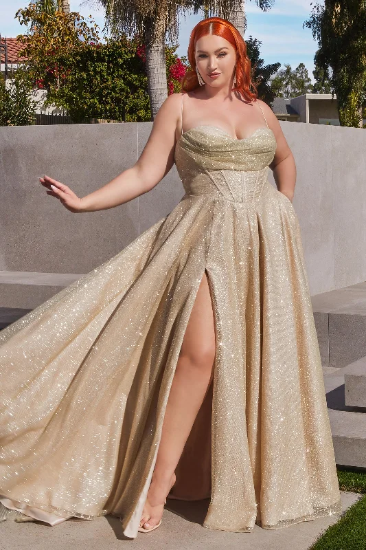 **Cinderella Divine's Shimmering Slit Gown: Embrace Elegance for Every Occasion**