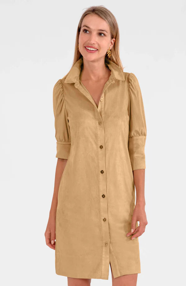 Gretchen Scott Swagger Dress - Ultra Suede Khaki