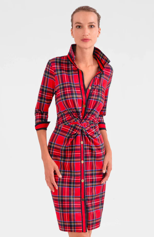 Gretchen Scott Twist and Shout Dress -Duke of York Red Multi