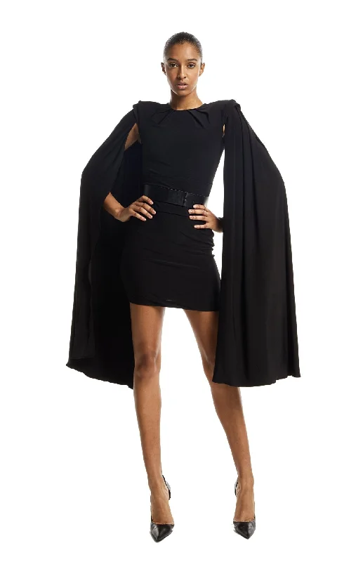 Inoussa | Graceful Flow: Striking Cape Dress