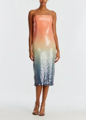 LEDA DRESS IN OMBRE MULTI