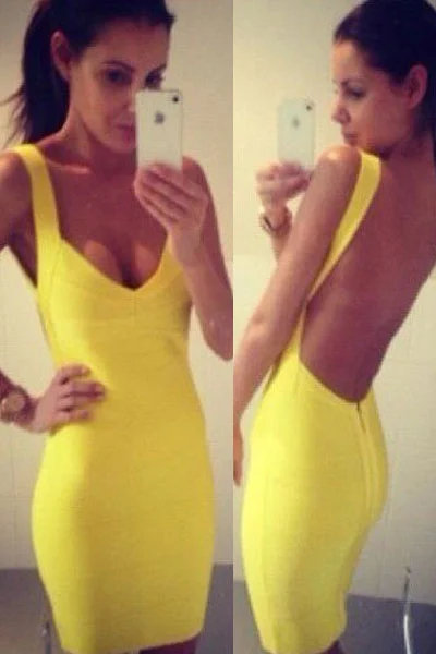 Sexy Girl Backless Bandage Dress