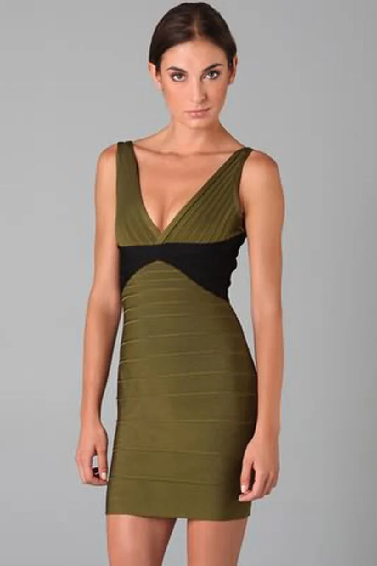 Sexy Oliva Green Bandage Dress