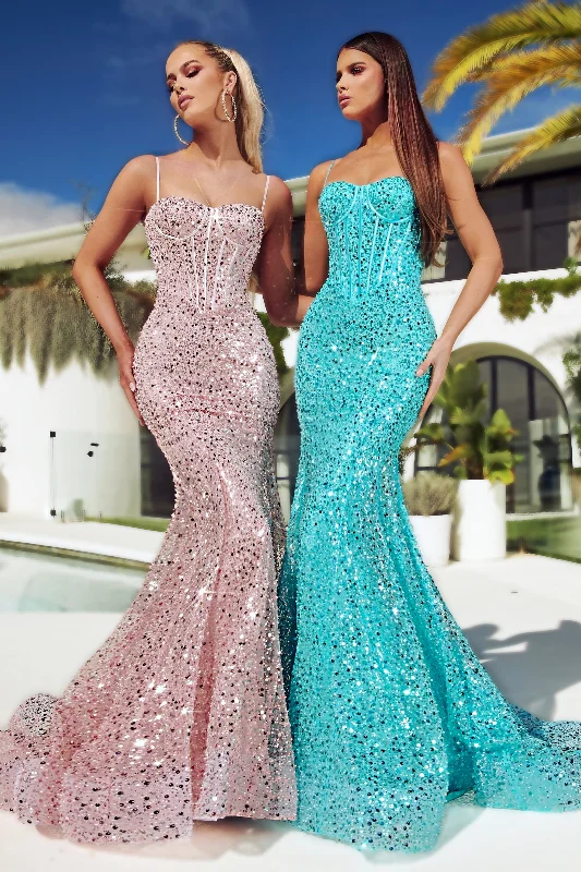 Shimmering Mermaid Gown for Unforgettable Occasions by Portia and Scarlett