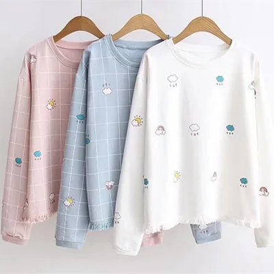 Cute cloud rainbow sun tassels  Sweater YV521