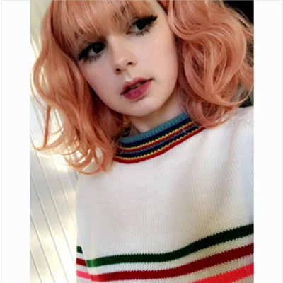 REVIEW FOR KOREAN RAINBOW STRIPED KINT SWEATER COLLEGE TRENDY PULLOVER YV5090