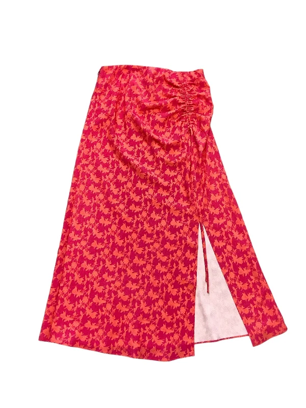 Pink Skirt Maxi Lucy Paris, Size M Satin Maxi Skirt