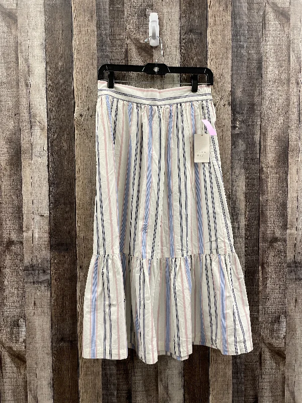 Striped Pattern Skirt Maxi A New Day, Size S High-Waist Maxi Skirt