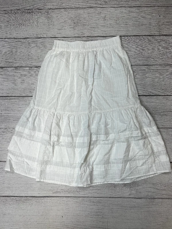 White Skirt Maxi Madewell, Size S Embroidered Maxi Skirt