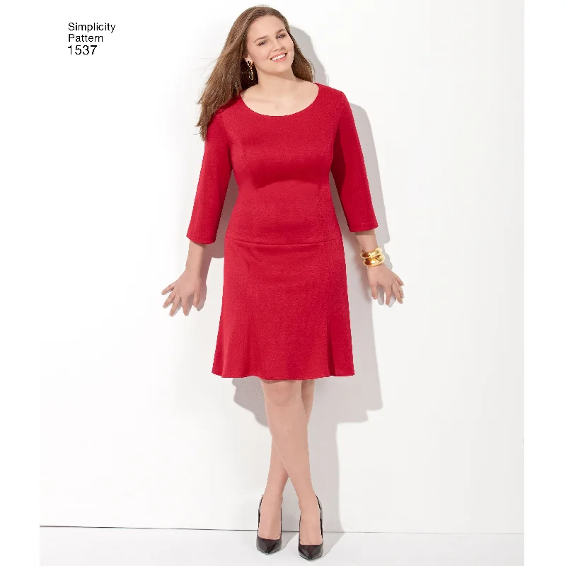 Simplicity Pattern 1537 Misses' and Plus Size dress in 3 lengths