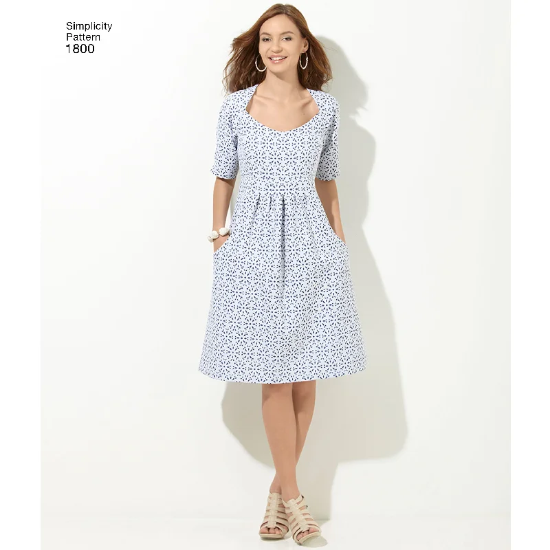 Simplicity Pattern 1800 Misses' and Plus Size dresses