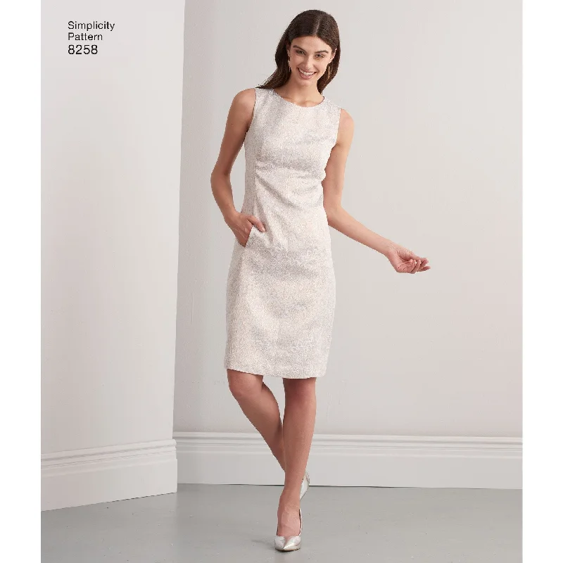 Simplicity Pattern 8258  Dress sized for miss and plus sizes