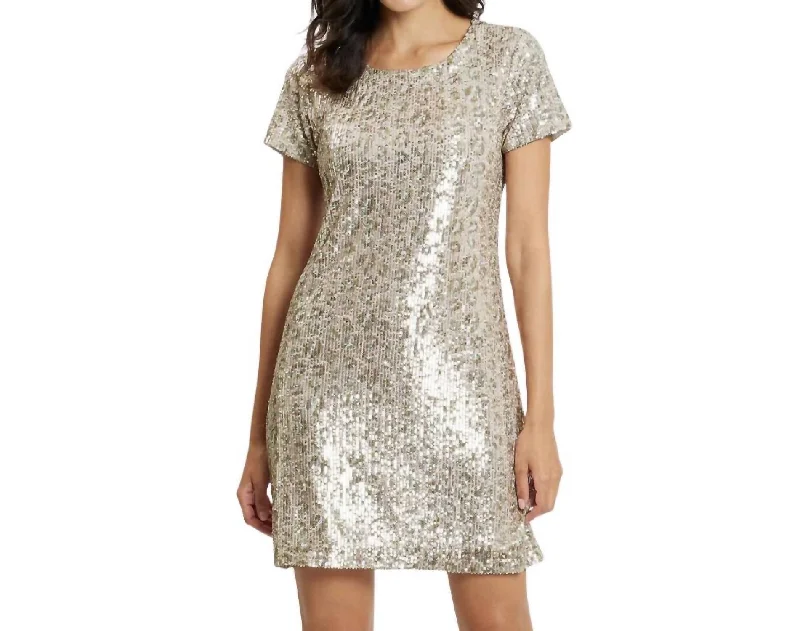 Ella Sequin Dress In Blush