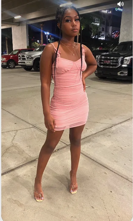 Pink Sleeveless Spaghetti Straps Bodycon Dress,Sexy Pink Homecoming Dress Y835