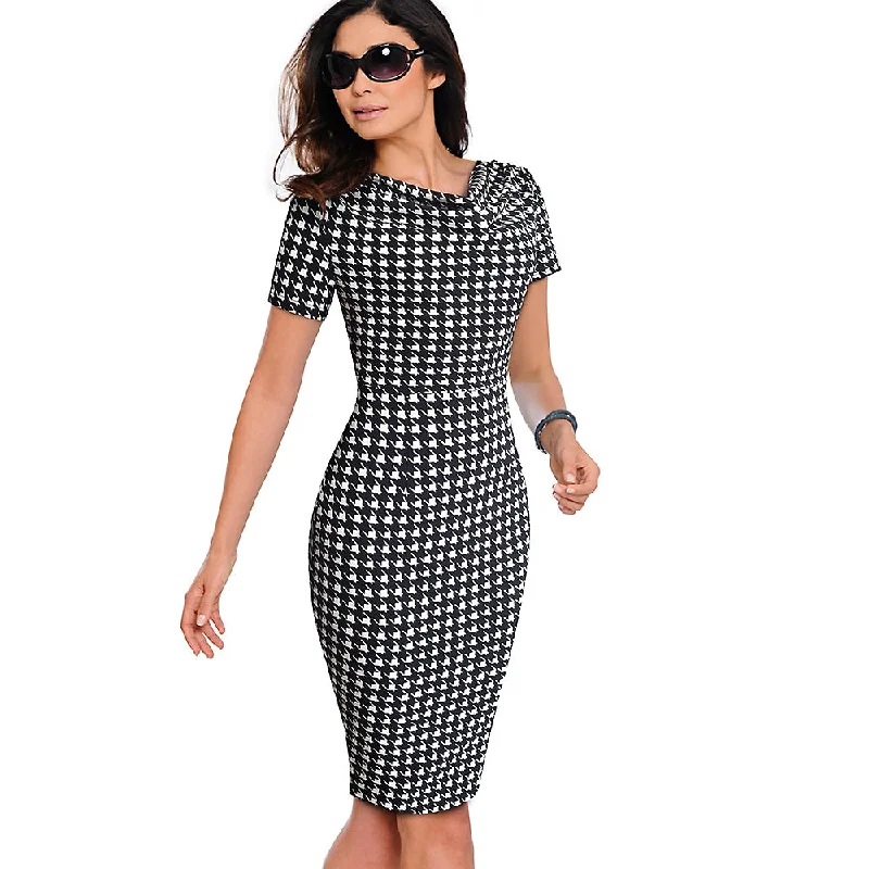 Women's Office Draped Bodycon Dress